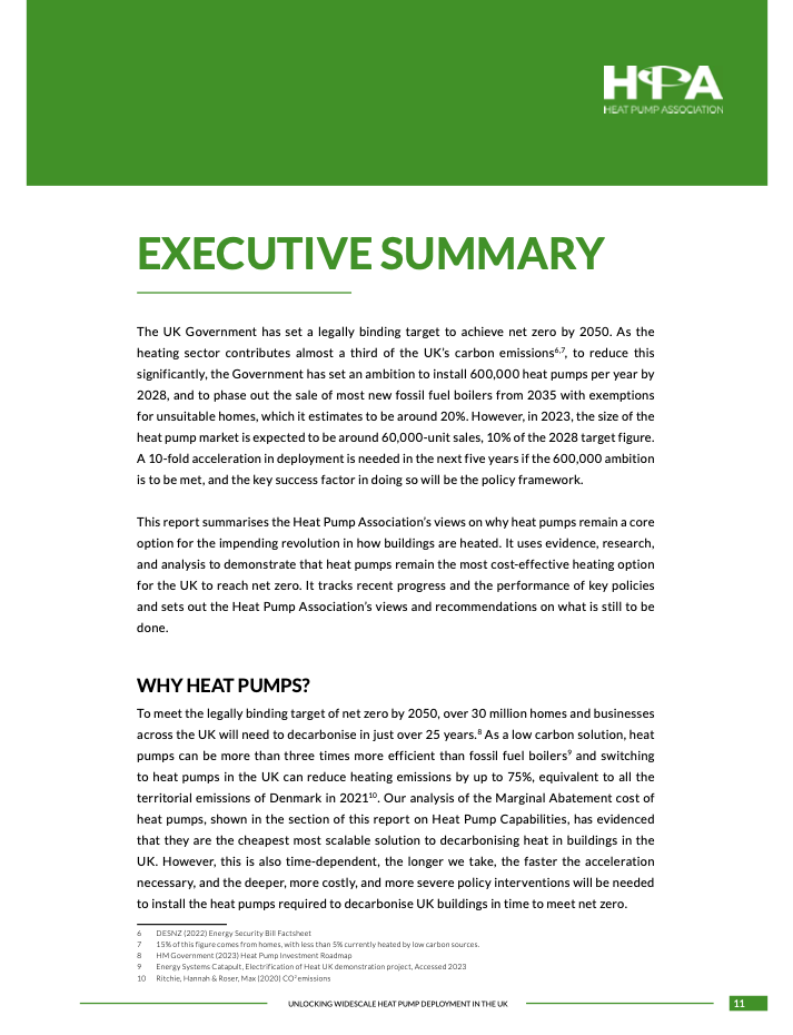 Unlocking Widescale Heat Pump Deployment (Executive Summary)